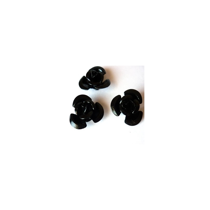 Rosas Negras Metálicas (10Unds)