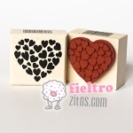 Sello Madera Corazones.