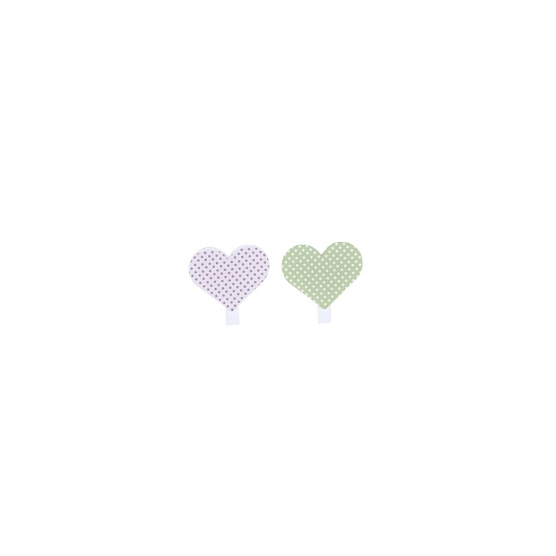 PACK CON 4 PINZAS MADERA CORAZONES [9254] - Imagen 2
