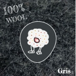 Fieltro 100% Lana Jaspe Gris