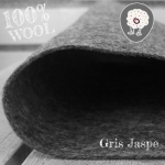 Fieltro 100% Lana Jaspe Gris