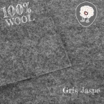 Fieltro 100% Lana Jaspe Gris