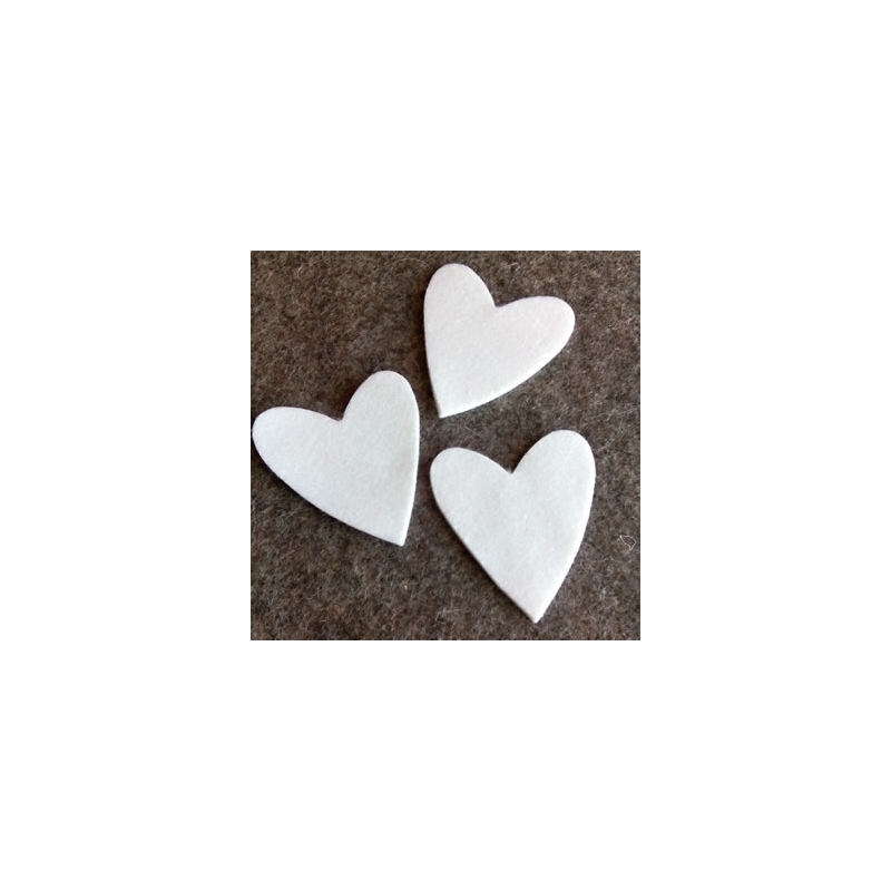 Corazón de Fieltro Blanco