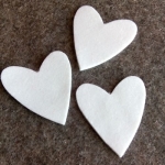 Corazón de Fieltro Blanco