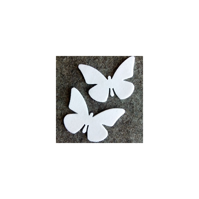Mariposa de Fieltro Blanca
