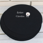 Círculos de Fieltro Negro 22cm