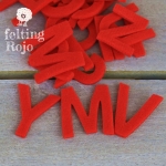Alfabeto De Fieltro Rojo