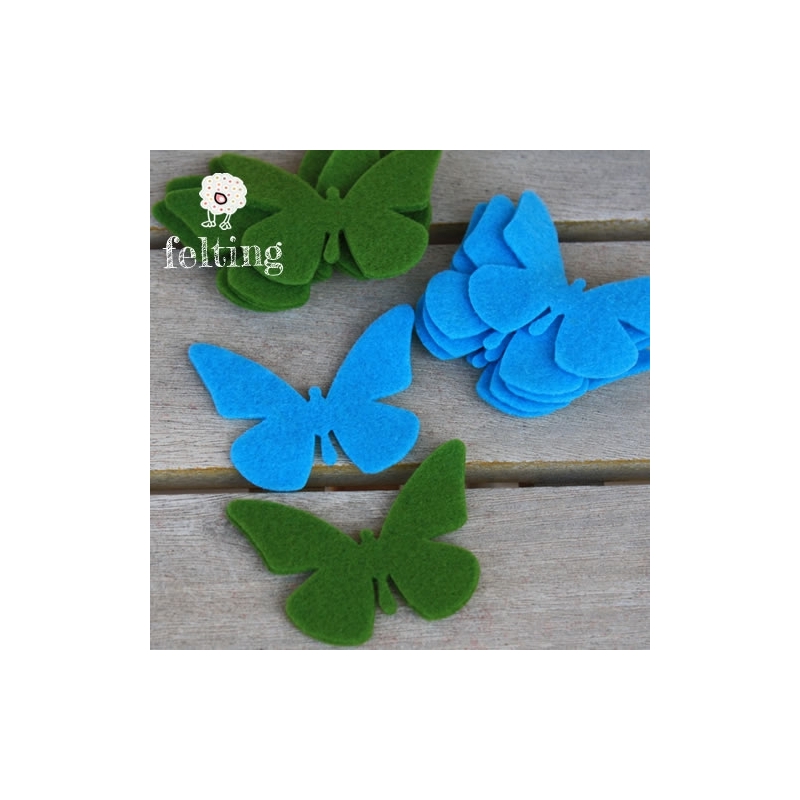 Mariposas de Fieltro VerdiBlue