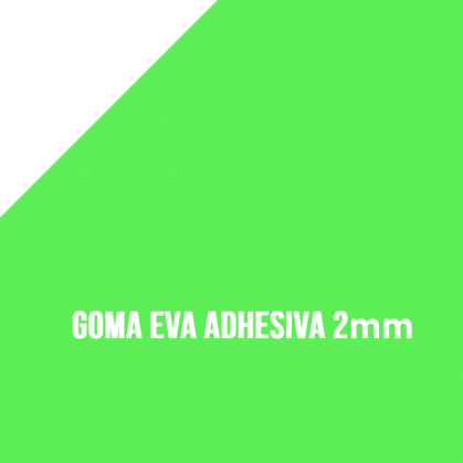 Goma Eva Adhesiva Verde Fluor 2mm