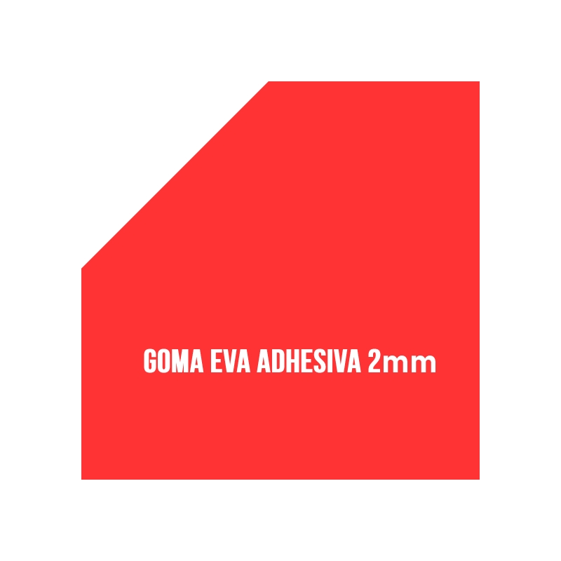 Goma Eva Adhesiva Rojo 2mm