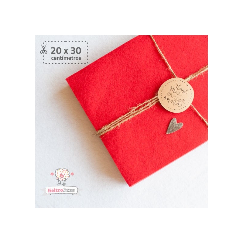 Fieltro Rojo 2mm (20x30cm)