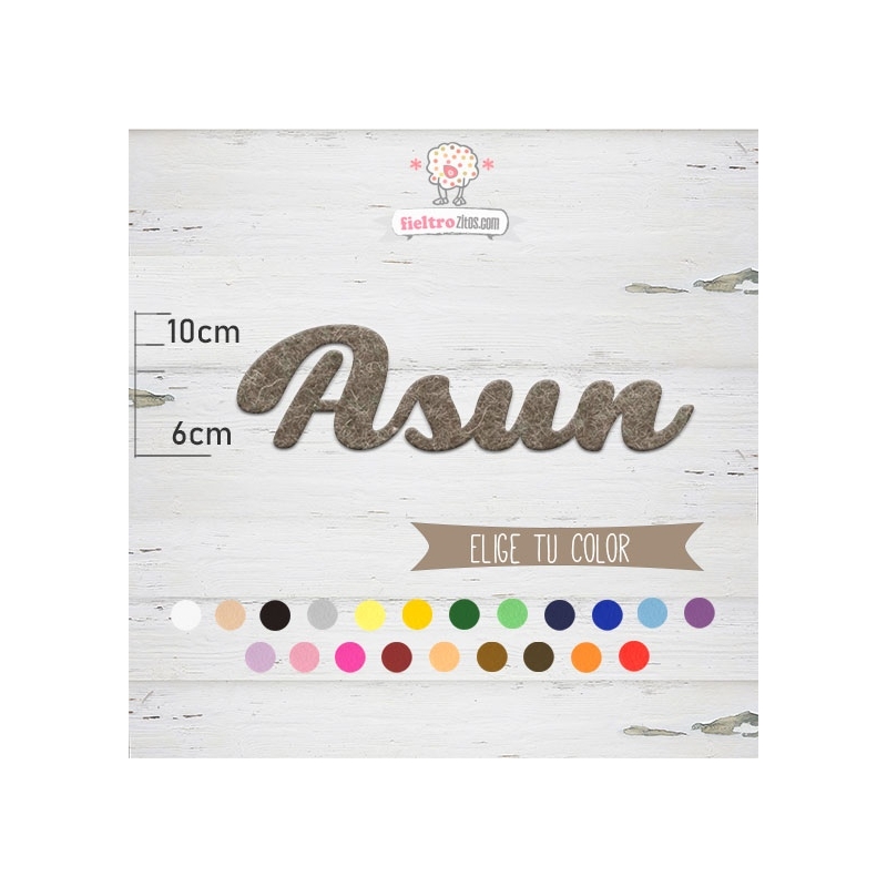 Nombres de Fieltro "Asun"