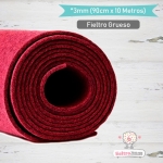 Fieltro Rollo Rojo 3mm.