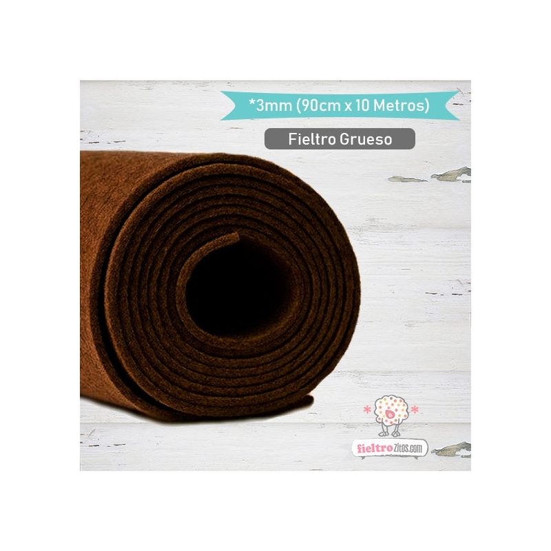 Fieltro Rollo Chocolate 3mm.