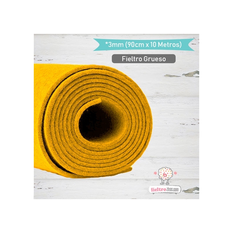 Fieltro Rollo Amarillo 3mm.