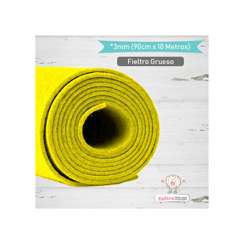 Fieltro Rollo Limón 3mm.