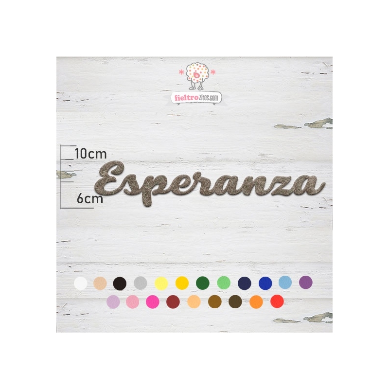 Nombres de Fieltro "Esperanza"
