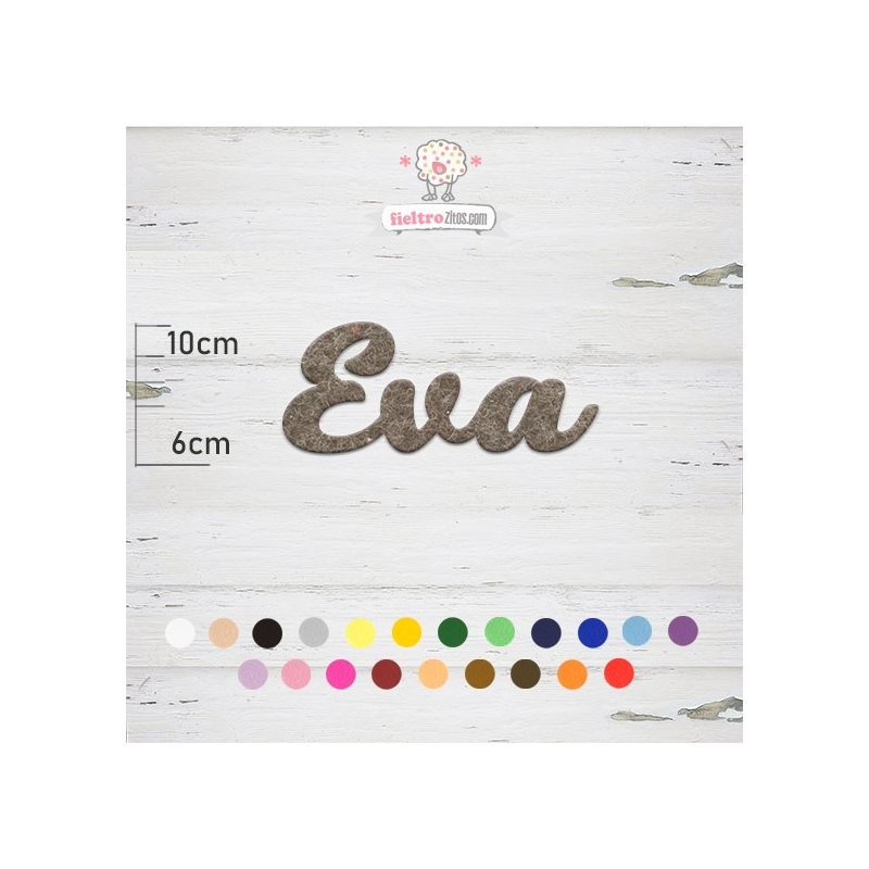 Nombres de Fieltro "Eva"