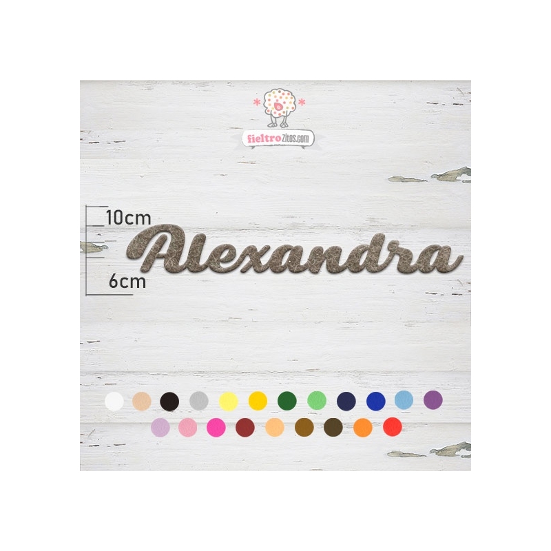 Nombres de Fieltro "Alexandra"
