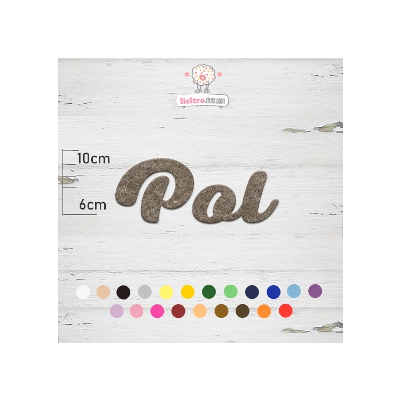Nombres de Fieltro "Pol"