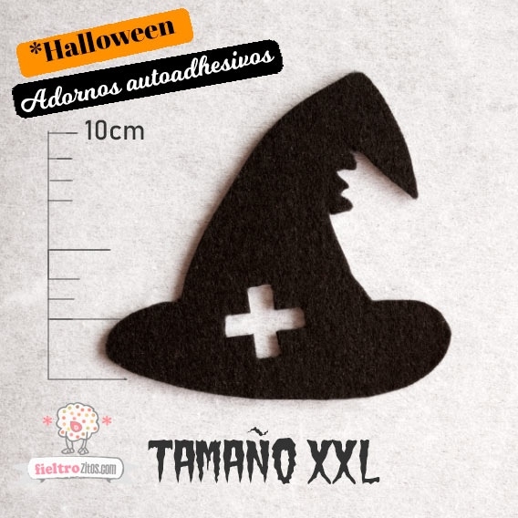 Adornos Sombrero Bruja de Fieltro Halloween