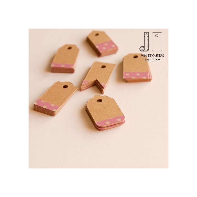 Etiquetas Mini Kraft Washi Tape Lunares