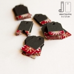 Etiquetas Mini Negras Washi Tape Japan
