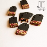 Etiquetas Mini Negras Washi Tape Corazones
