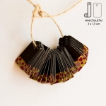 Etiquetas Mini Negras Washi Tape Corazones
