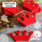 Coronas de Navidad en fieltro Rojo
