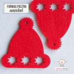 Gorros de Navidad en fieltro Rojo