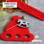 Gorros de Navidad en fieltro Rojo