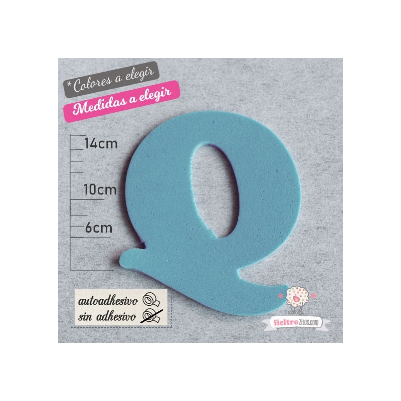 Letras de Goma Eva "Q"