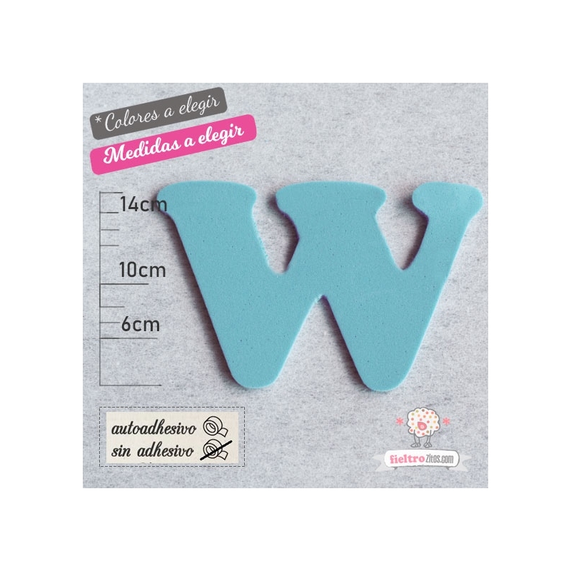 Letras de Goma Eva "W"