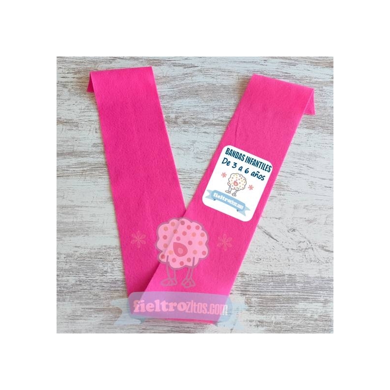 Banda infantil - Tira de Fieltro Fuchsia (10x90cm)