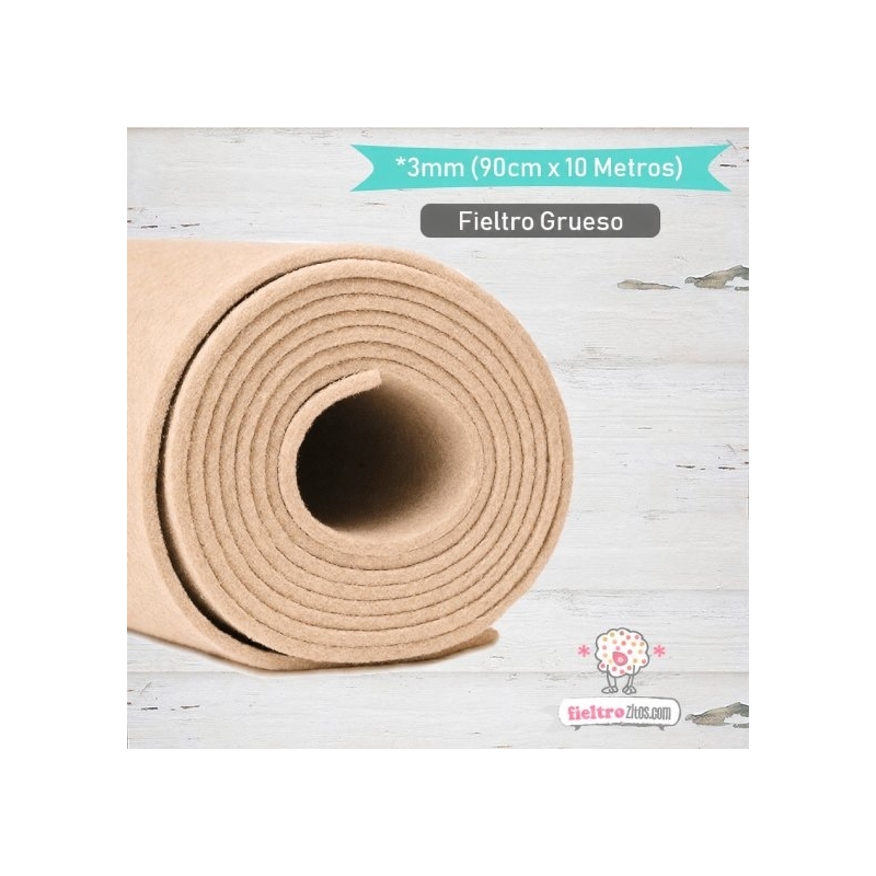 Fieltro Rollo Beige 3mm.