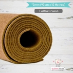 Fieltro Rollo Marrón 3mm.