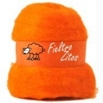 Fieltro Lana Naranja 10grs